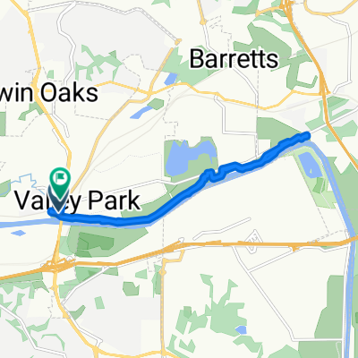 River Dr, Valley Park to 206 Meramec Station Rd, Valley Park
