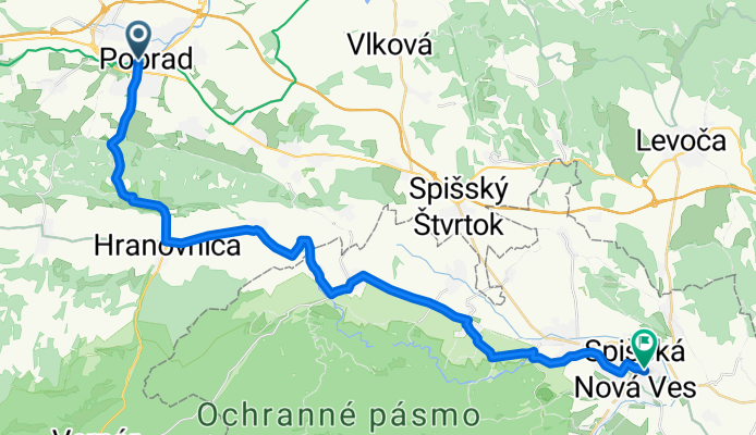 Poprad - Hranovnica - Spiš.Štiavnik - Hrabušice - Spiš. Tomášovce - Spišská Nová Ves