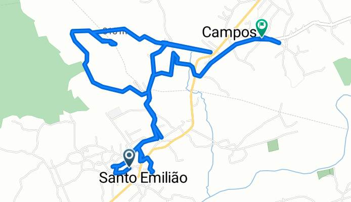 De Avenida Doutor Joaquim da Boa Morte 208, Santo Emilião a Rua da Vinha 515, Campos