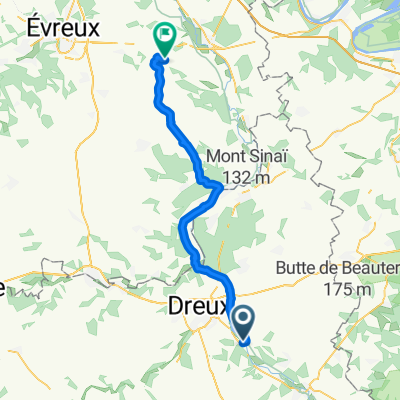 16 Rue du Vieux Moulin, Charpont to Chemin du Ventre Bleu, Caillouet-Orgeville