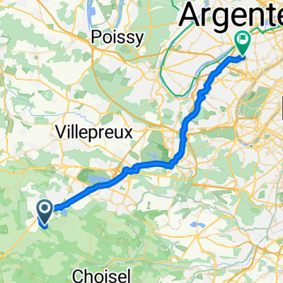 30 Route de Bellepanne, Le Mesnil-Saint-Denis to 1 Rue de Mantes, Colombes