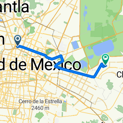 De Schumann 210BIS, Ciudad de México a Avenida Organización Popular 33, Chimalhuacán