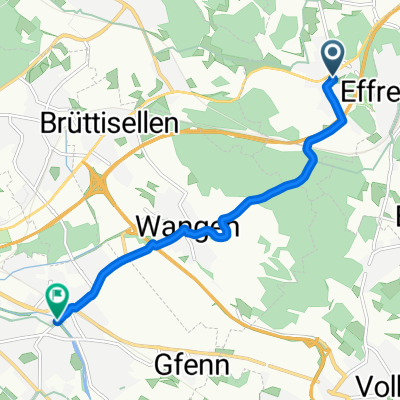 Huebstrasse 7, Tagelswangen to Bahnhofstrasse 45, Dübendorf