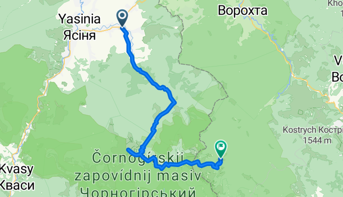 Лазещина - Петрос - Говерла - Заросляк (оттуда до Ворохты)