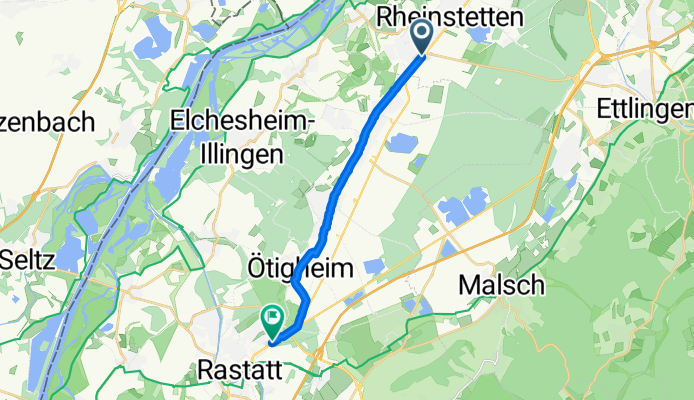Умеренный маршрут в Rheinstetten