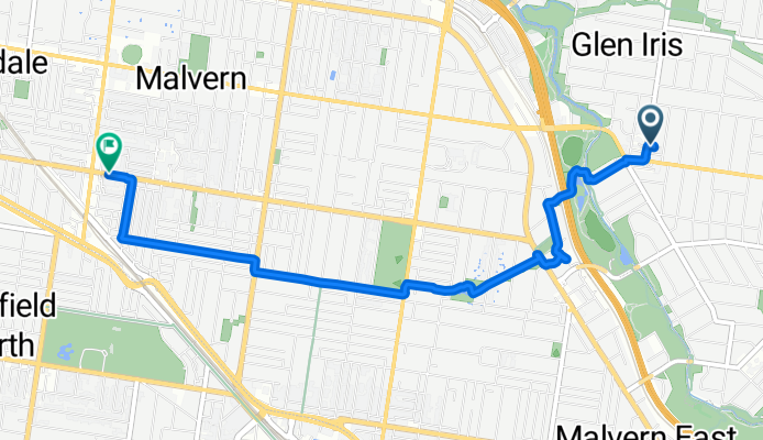 Glen Iris Road 205 to Wattletree Road 154A, Malvern