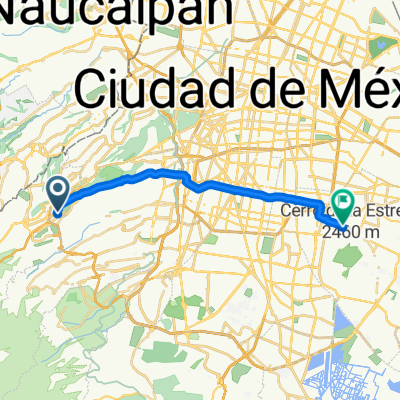 De Calle Guillermo Gonzalez Camarena 529, Ciudad de México a Victoria 30, Ciudad de México