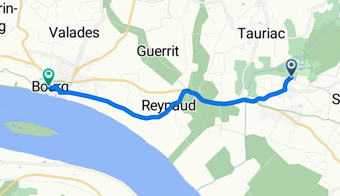 Place de l'Église, Prignac-et-Marcamps to Place de l'Église, Bourg