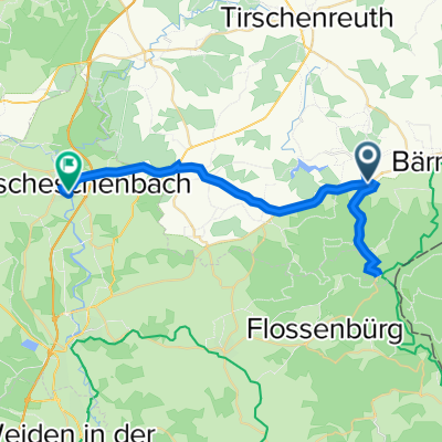 Route to Winterling-Porzellan-Straße 20, Windischeschenbach