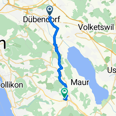 Rechweg 18, Dübendorf to Kronenweg 2–16, Forch