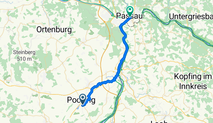 Kiefernstraße 31, Pocking nach Oberer Sand 1, Passau