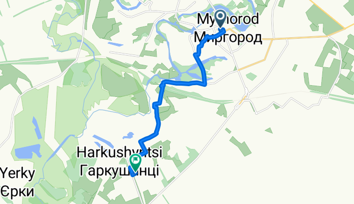 Route from Hoholia Street, Mirgorod