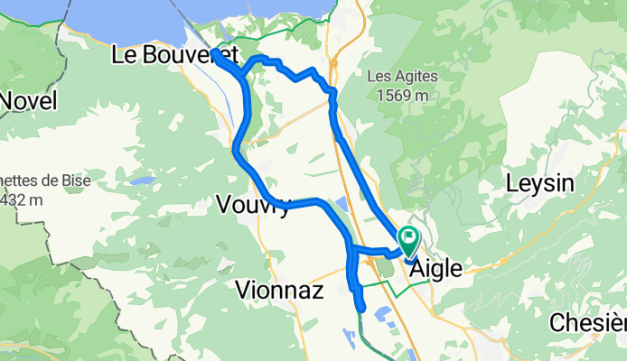 De Chemin de Pré d'Emoz 3, Aigle à Chemin de Pré d'Emoz 9, Aigle