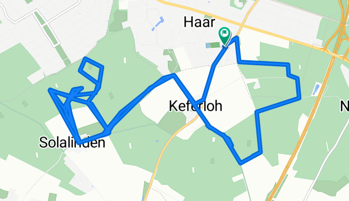 Haar, Freibadstraße to Grasbrunner Straße 17, Haar