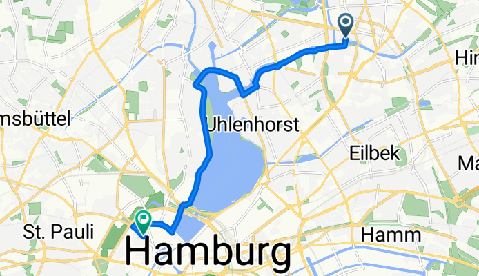 Arbeitsweg von zu Hause