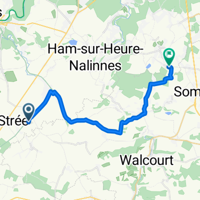 Itinéraire facile en Ham-sur-Heure-Nalinnes