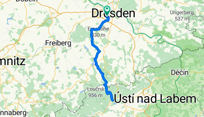 Dresden - Tharandt - Reichstädt - Schönfeld - Neurehefeld - Mikulov - Hrob und zurück