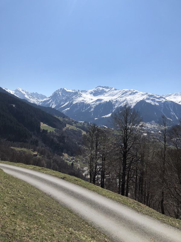 Langsame Fahrt in Klosters