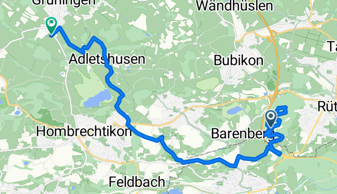 Einfache Fahrt in Grüningen
