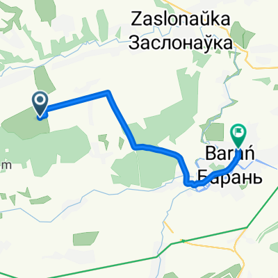 От Unnamed Road, Солнечный до Orshanskaya 9, Барань