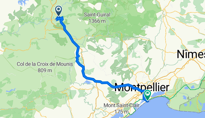 2023 11 - Millau à Palavas les Flots - 129,2km 1090D+