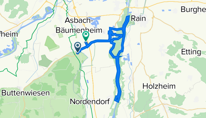 Entspannende Route von Mertingen an den Lech