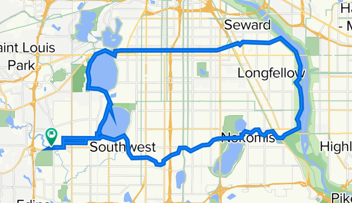 Edina LakeSt River Minnehaha Loop