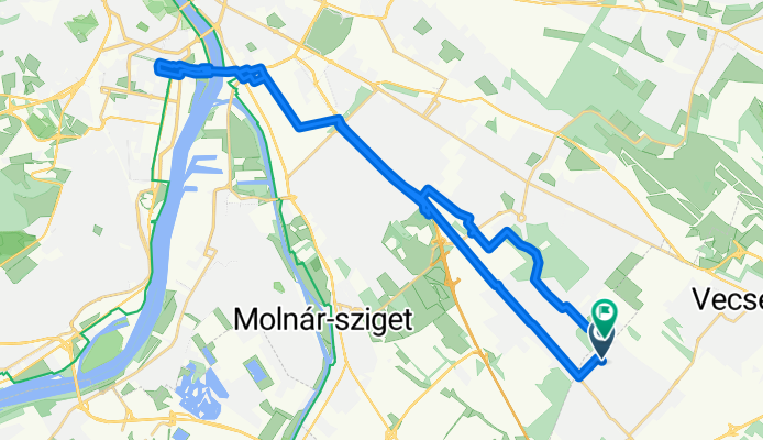 Molnár Ferenc utca 18., Gyál to Kacsóh Pongrác utca 61., Gyál