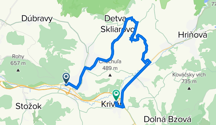 Detva - Kriváň  cez krka háje