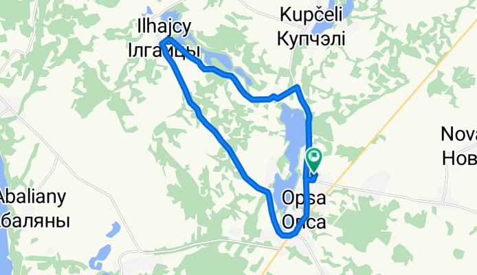 От улица Набережная, Опса до улица Набережная, Опса