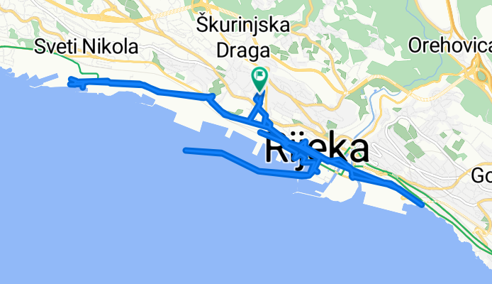 Nikole Cara 11A, Rijeka to Nikole Cara 13, Rijeka
