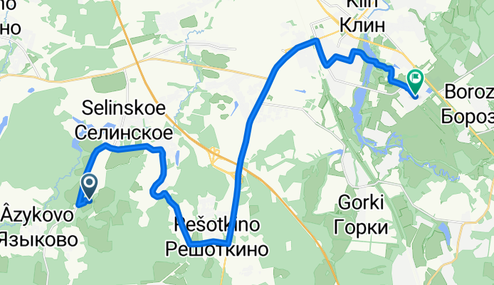Dubravnaya Ulitsa 82, Селенское Снт to Ulitsa 60 Let Komsomola 16 корпус 2, Klin