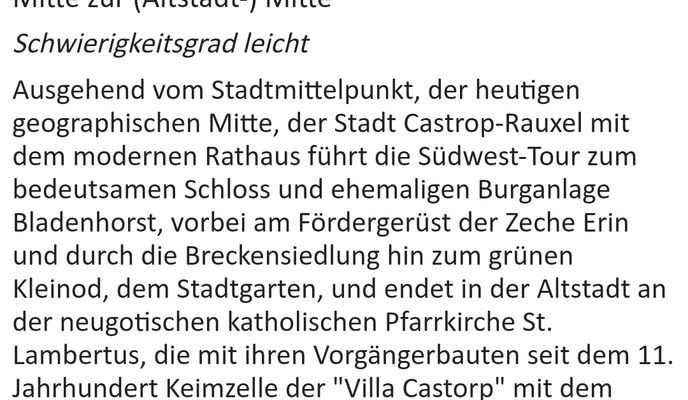 Foto 1 der Bikemap-Route "Denkmal Tour Südwest Europaplatz 44575, Castrop-Rauxel nach Europaplatz 1, Castrop-Rauxel"