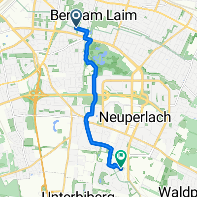 Route zur Arbeit
