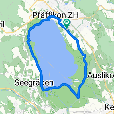 Gerade Fahrt in Pfäffikon