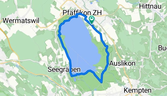 Gerade Fahrt in Pfäffikon