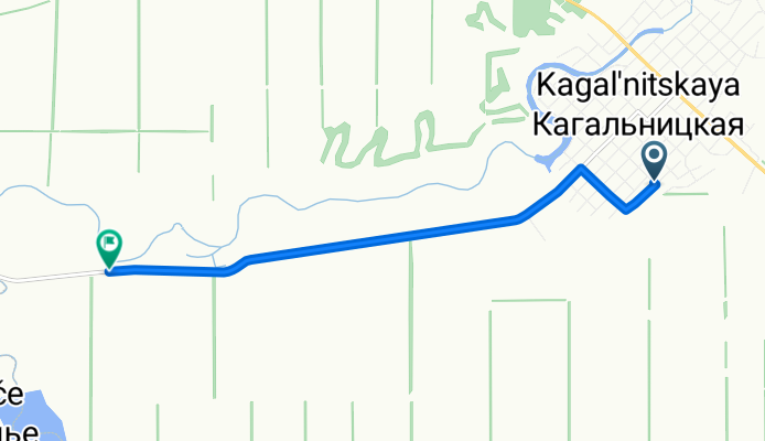 От улица Специалистов 10, Кагальницкая до Unnamed Road