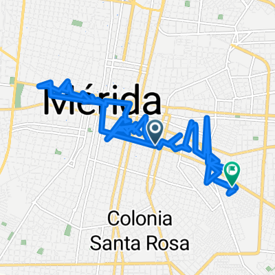 Ruta a Calle 57 Diagonal 488, Mérida