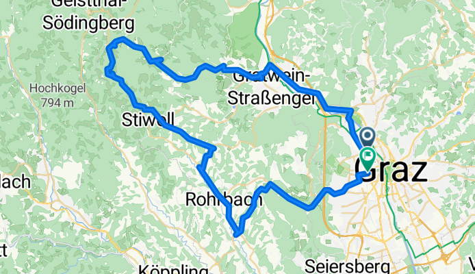 Graz - Hitzendorf - Gschnaidt - Gratwein - Graz