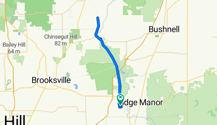 Route from 5050 Kettering Rd, Brooksville