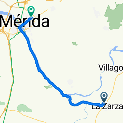 Mérida, La Zarza (Ida y vuelta)