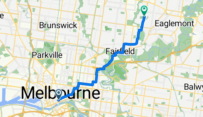 51 Queen Street, Melbourne to 73 Hawker Street, Ivanhoe