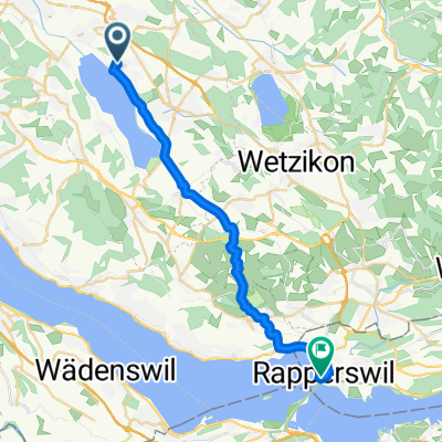 Gerade Fahrt in Rapperswil-Jona