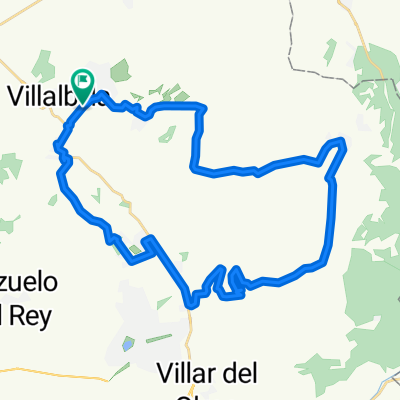 Vuelta mañanera de 40km desde el Robledal, Valverde, Nuevo Baztán, Olmeda, Pezuela, Corpa y Robledal.