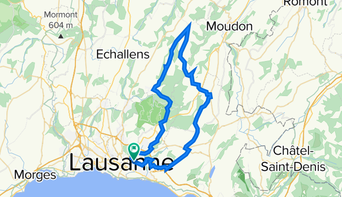 Circular route Lausanne for a work day.