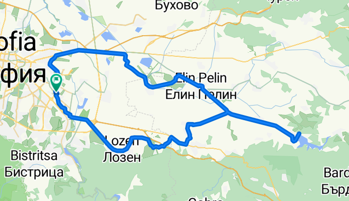 София - Елин Пелин - Лесново - яз.Огняново - София