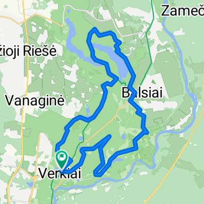 Verkių rūmai, Vilnius to Verkių rūmai, Vilnius