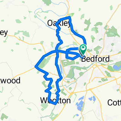 182 Bromham Road, Bedford to 61 Beverley Crescent, Bedford