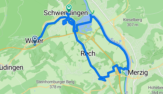 Gerade Fahrt in Merzig