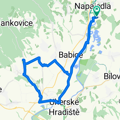 Napajedla - Velehlad (Modrá) a zpět